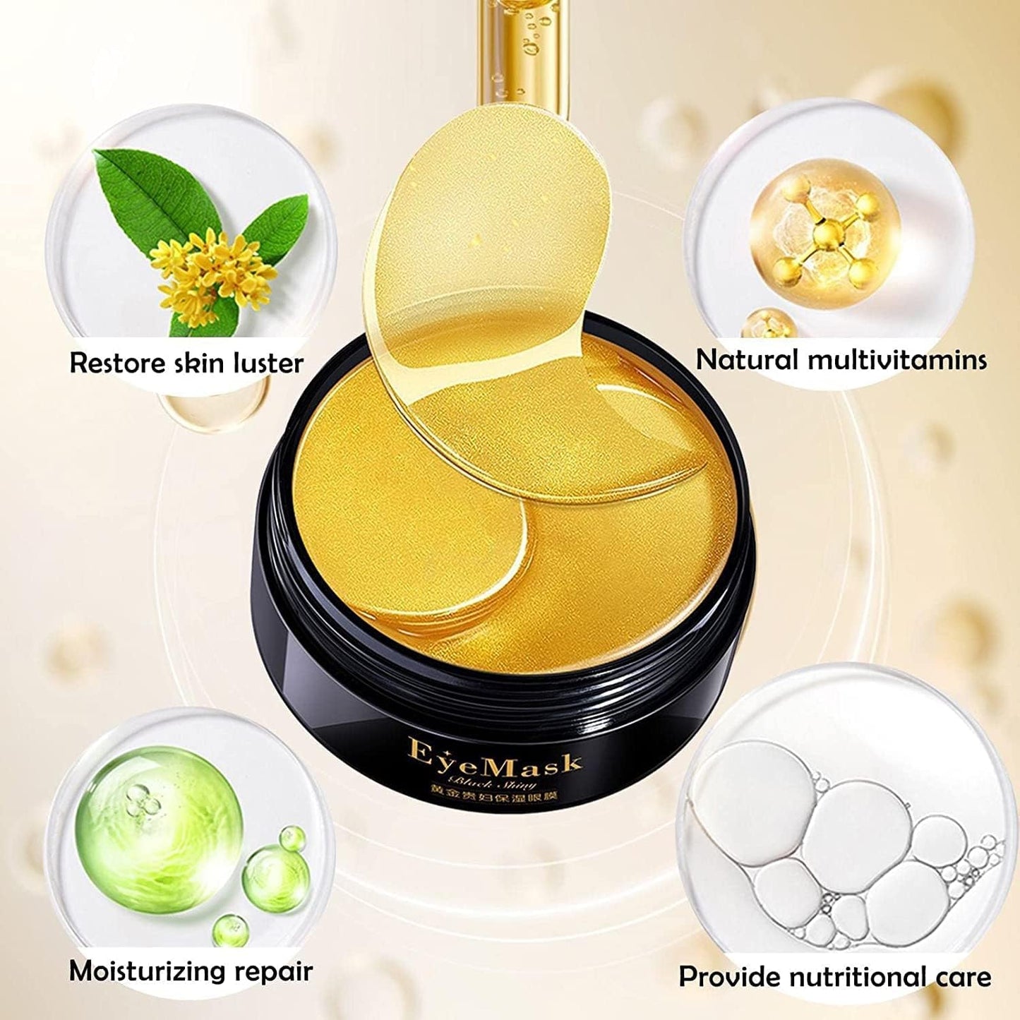 PARCHE PARA OJERAS24k COLAGENO 60 PZS.